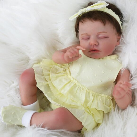 🆕20Inch Full Cloth Body With Vinyl Limbs Cute Baby Doll Girl Realistic Doll - Picture 8 of 10